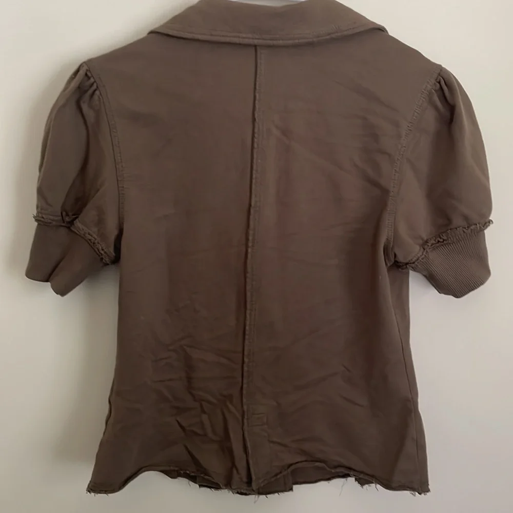Mossimo Shacket- dark Taupe-Brown Short sleeves Half button Front pocket- Latge - Picture 2 of 10